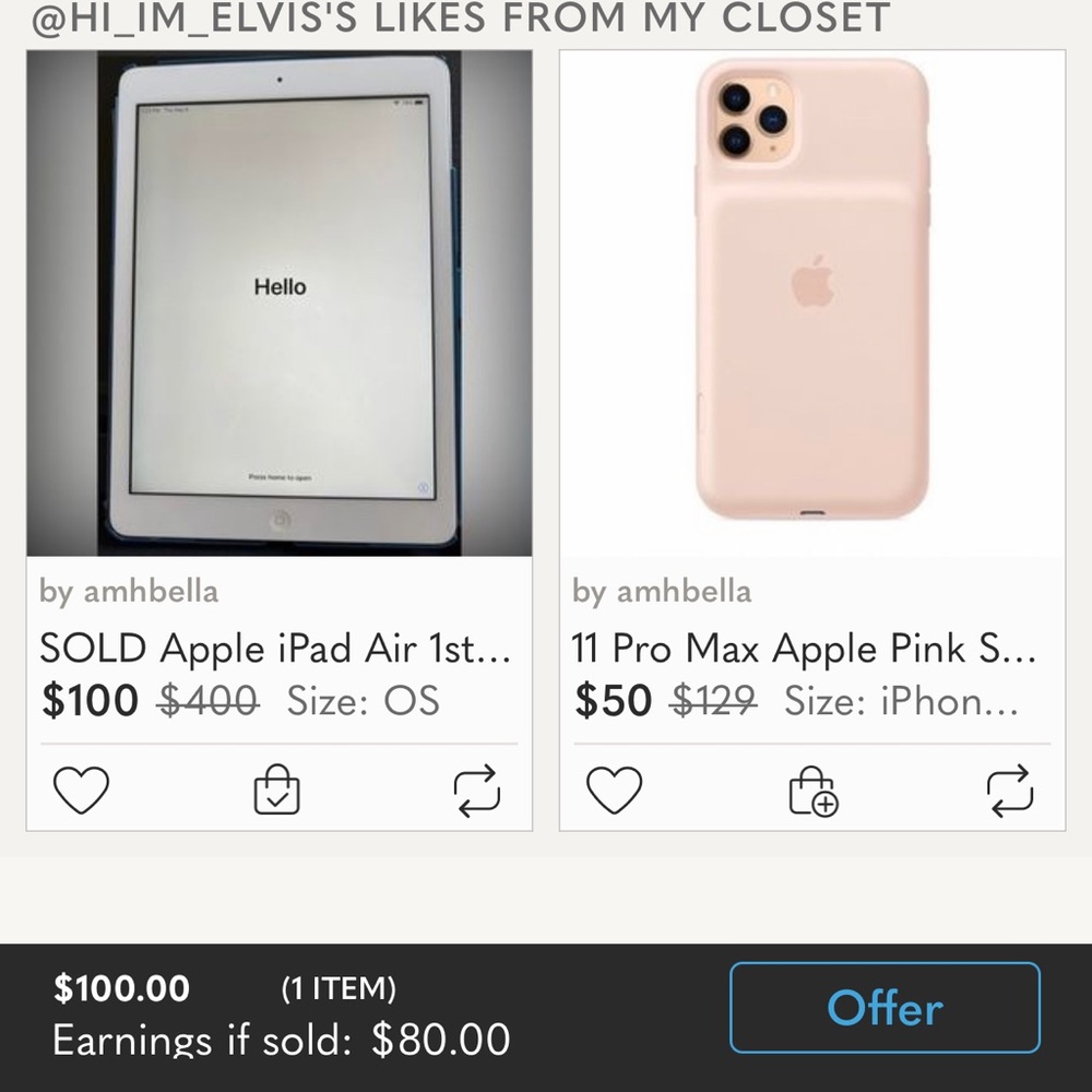Trade for hi_im_elvis.  SOLD Apple iPad Air 1st Generation